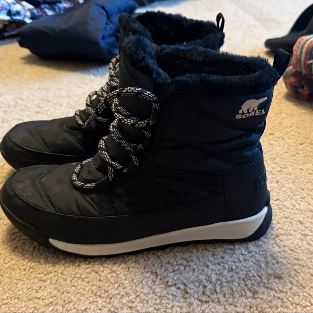 Sorel Black Quilted Winter Boots